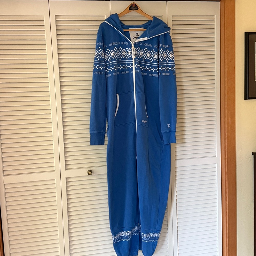 Onepiece Mauris Blue  and White Jumpsuit
